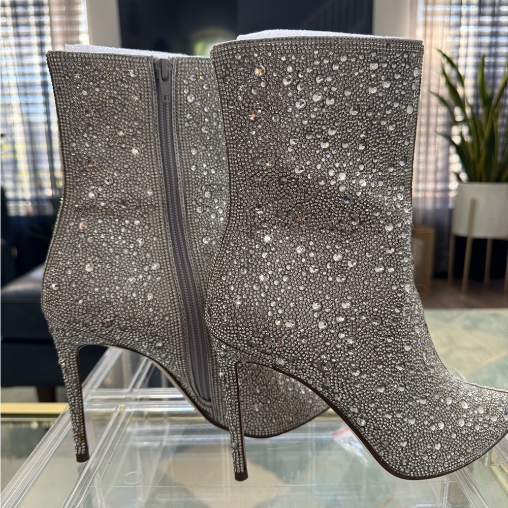 Aqua Rhinestone Booties - Picture 2 of 9